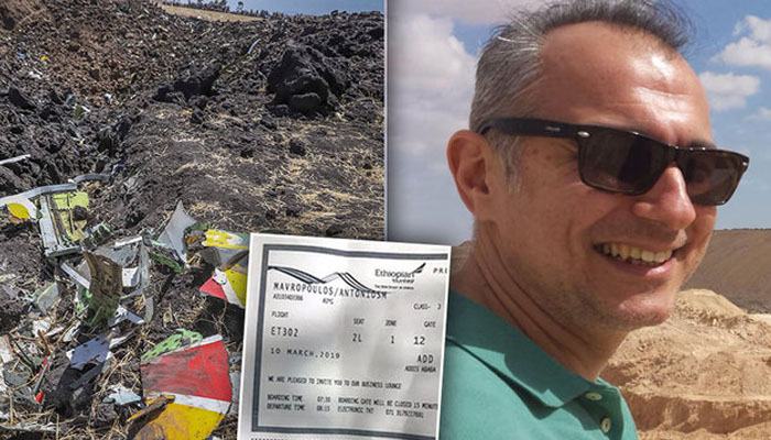Antonis Mavropoulos ambaye alizuiliwa kupanda muda mfupi kabla ya ajali ya ndege